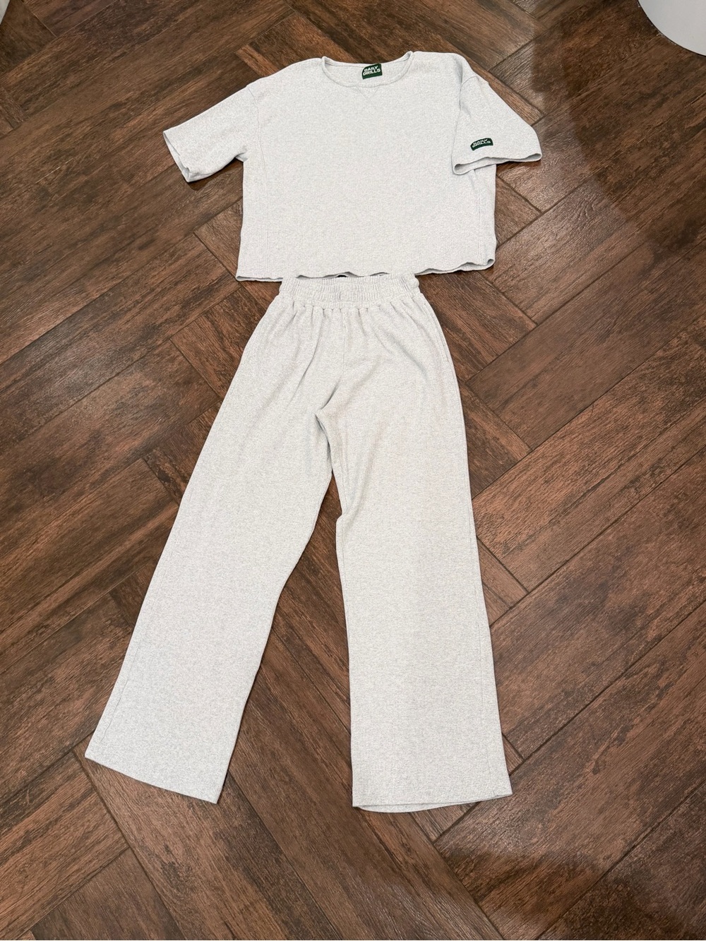 Daily Drills Light Heather Gray Two-Piece Women's Set